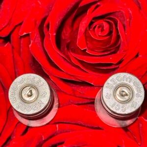 CCI 2mm Luger Bullet Stud Earrings | Recycled Brass | Tactical Chic